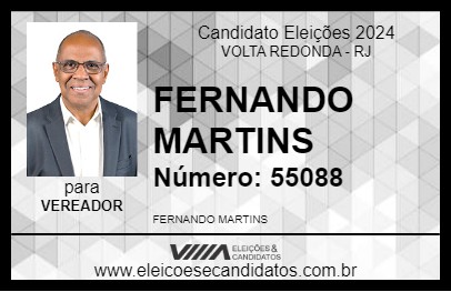 Candidato FERNANDO MARTINS 2024 - VOLTA REDONDA - Eleições