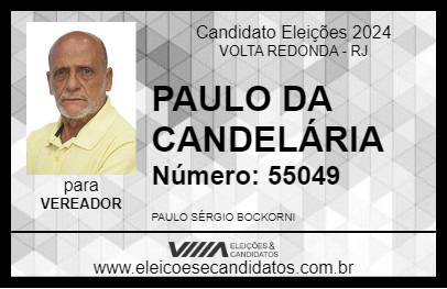 Candidato PAULO DA CANDELÁRIA 2024 - VOLTA REDONDA - Eleições