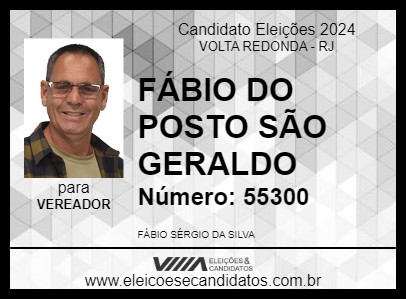 Candidato FÁBIO DO POSTO SÃO GERALDO 2024 - VOLTA REDONDA - Eleições