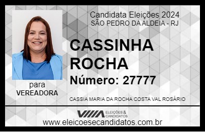 Candidato CASSINHA ROCHA 2024 - SÃO PEDRO DA ALDEIA - Eleições