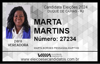 Candidato MARTA MARTINS 2024 - DUQUE DE CAXIAS - Eleições