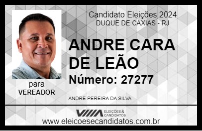 Candidato ANDRE CARA DE LEÃO 2024 - DUQUE DE CAXIAS - Eleições