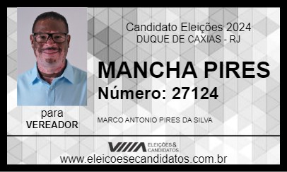 Candidato MANCHA PIRES 2024 - DUQUE DE CAXIAS - Eleições