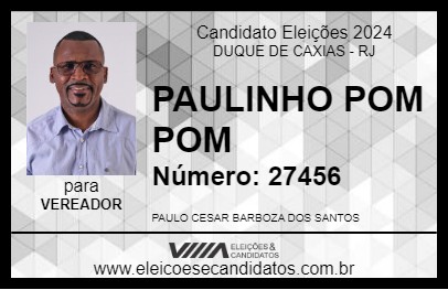 Candidato PAULINHO POM POM 2024 - DUQUE DE CAXIAS - Eleições