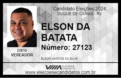 Candidato ELSON DA BATATA 2024 - DUQUE DE CAXIAS - Eleições