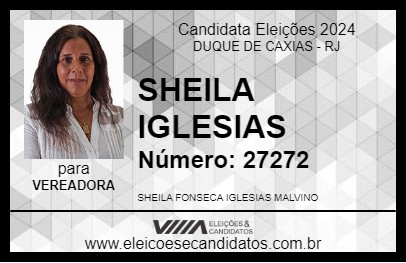 Candidato SHEILA IGLESIAS 2024 - DUQUE DE CAXIAS - Eleições