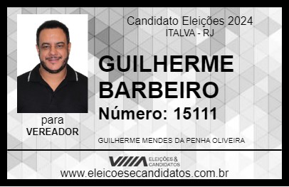 Candidato GUILHERME BARBEIRO 2024 - ITALVA - Eleições