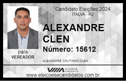 Candidato ALEXANDRE CLEN 2024 - ITALVA - Eleições