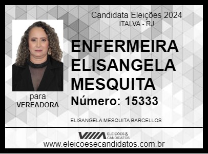 Candidato ENFERMEIRA ELISANGELA MESQUITA 2024 - ITALVA - Eleições