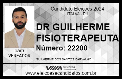 Candidato DR GUILHERME FISIOTERAPEUTA 2024 - ITALVA - Eleições