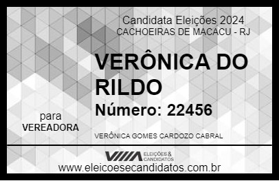 Candidato VERÔNICA DO RILDO 2024 - CACHOEIRAS DE MACACU - Eleições