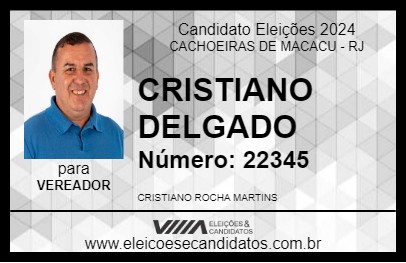 Candidato CRISTIANO DELGADO 2024 - CACHOEIRAS DE MACACU - Eleições