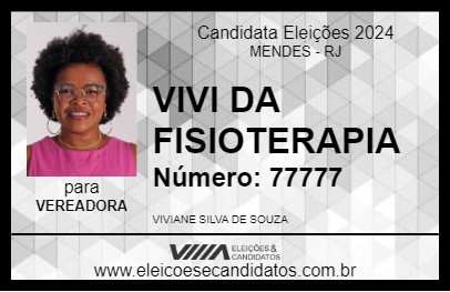 Candidato VIVI DA FISIOTERAPIA 2024 - MENDES - Eleições