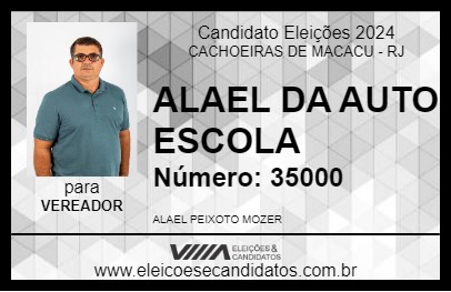 Candidato ALAEL DA AUTO ESCOLA 2024 - CACHOEIRAS DE MACACU - Eleições