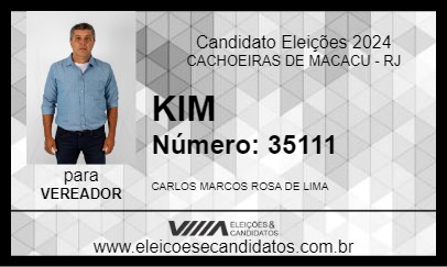 Candidato KIM 2024 - CACHOEIRAS DE MACACU - Eleições