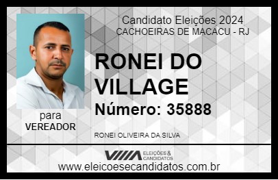 Candidato RONEI DO VILLAGE 2024 - CACHOEIRAS DE MACACU - Eleições