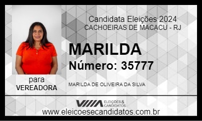 Candidato MARILDA 2024 - CACHOEIRAS DE MACACU - Eleições