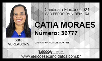 Candidato CATIA MORAES 2024 - SÃO PEDRO DA ALDEIA - Eleições