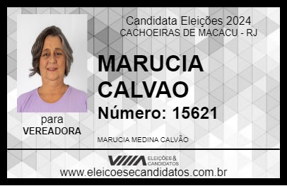 Candidato MARUCIA CALVAO 2024 - CACHOEIRAS DE MACACU - Eleições