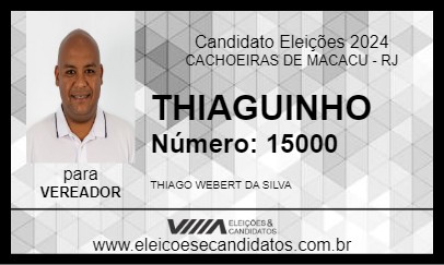 Candidato THIAGUINHO 2024 - CACHOEIRAS DE MACACU - Eleições