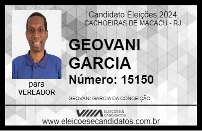 Candidato GEOVANI GARCIA 2024 - CACHOEIRAS DE MACACU - Eleições