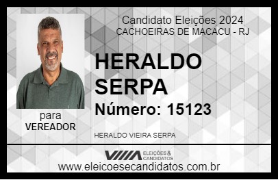 Candidato HERALDO SERPA 2024 - CACHOEIRAS DE MACACU - Eleições