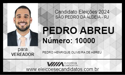 Candidato PEDRO ABREU 2024 - SÃO PEDRO DA ALDEIA - Eleições