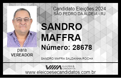 Candidato SANDRO MAFFRA 2024 - SÃO PEDRO DA ALDEIA - Eleições