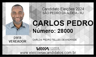 Candidato CARLOS PEDRO 2024 - SÃO PEDRO DA ALDEIA - Eleições