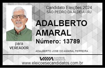 Candidato ADALBERTO AMARAL 2024 - SÃO PEDRO DA ALDEIA - Eleições