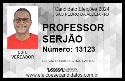 Candidato PROFESSOR SERJÃO 2024 - SÃO PEDRO DA ALDEIA - Eleições