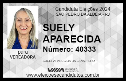 Candidato SUELY APARECIDA 2024 - SÃO PEDRO DA ALDEIA - Eleições