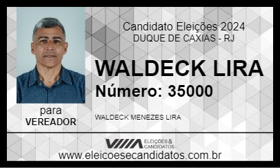 Candidato WALDECK LIRA 2024 - DUQUE DE CAXIAS - Eleições