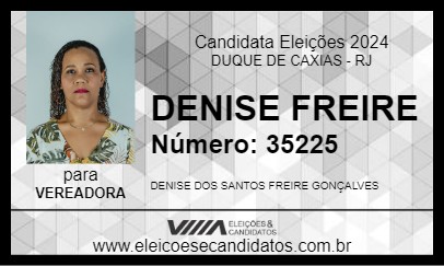 Candidato DENISE FREIRE 2024 - DUQUE DE CAXIAS - Eleições