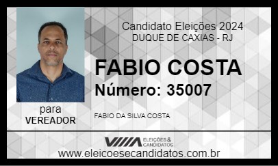 Candidato FABIO COSTA 2024 - DUQUE DE CAXIAS - Eleições