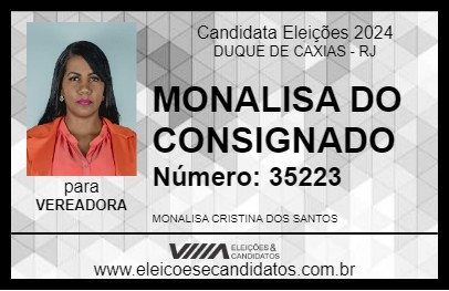 Candidato MONALISA DO CONSIGNADO 2024 - DUQUE DE CAXIAS - Eleições