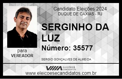 Candidato SERGINHO DA LUZ 2024 - DUQUE DE CAXIAS - Eleições