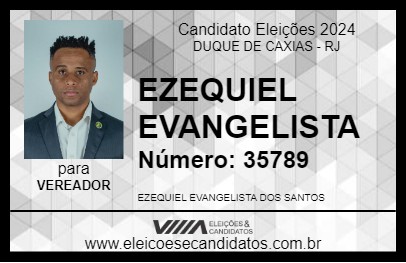 Candidato EZEQUIEL EVANGELISTA 2024 - DUQUE DE CAXIAS - Eleições