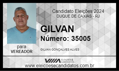 Candidato GILVAN 2024 - DUQUE DE CAXIAS - Eleições