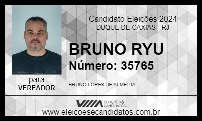 Candidato BRUNO RYU 2024 - DUQUE DE CAXIAS - Eleições