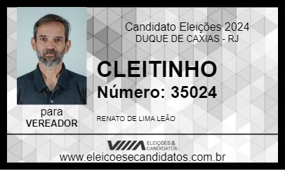 Candidato CLEITINHO 2024 - DUQUE DE CAXIAS - Eleições