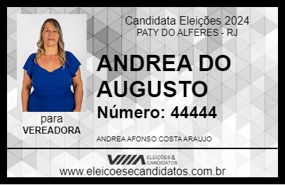 Candidato ANDREA DO AUGUSTO 2024 - PATY DO ALFERES - Eleições