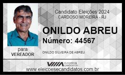 Candidato ONILDO ABREU 2024 - CARDOSO MOREIRA - Eleições