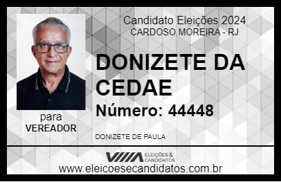 Candidato DONIZETE 2024 - CARDOSO MOREIRA - Eleições