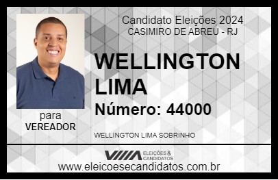 Candidato WELLINGTON LIMA 2024 - CASIMIRO DE ABREU - Eleições