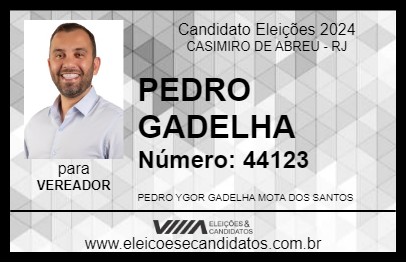 Candidato PEDRO GADELHA 2024 - CASIMIRO DE ABREU - Eleições