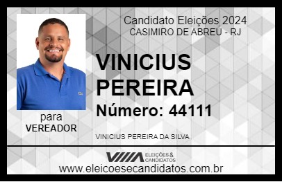 Candidato VINICIUS PEREIRA 2024 - CASIMIRO DE ABREU - Eleições