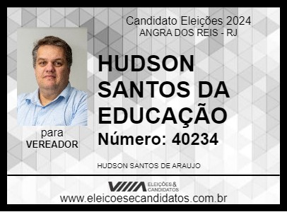 Candidato HUDSON SANTOS DA EDUCAÇÃO 2024 - ANGRA DOS REIS - Eleições