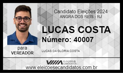 Candidato LUCAS COSTA 2024 - ANGRA DOS REIS - Eleições