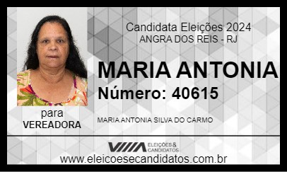 Candidato MARIA ANTONIA 2024 - ANGRA DOS REIS - Eleições